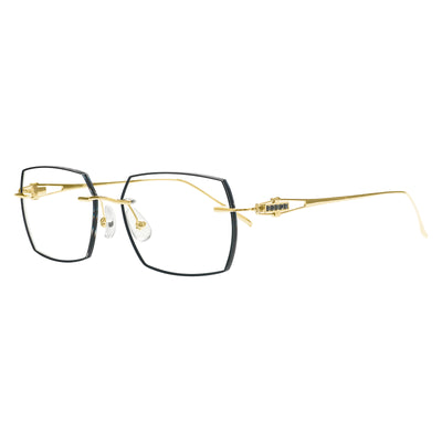 Brendan Rectangle Rimless Glasses