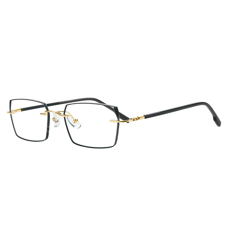 Jericho Rectangle Rimless Glasses