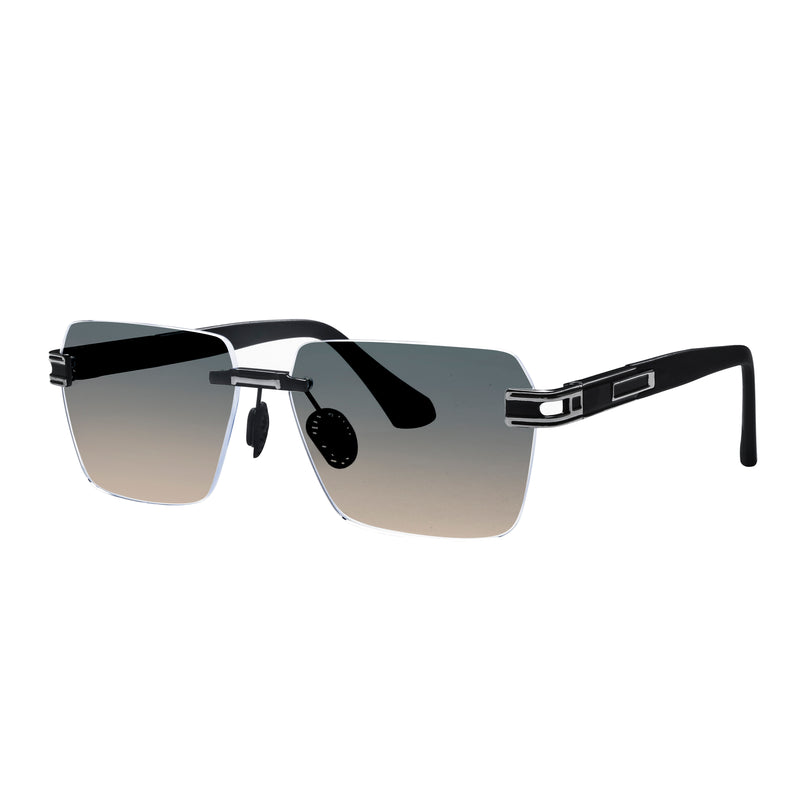 Ahmir Rimless Rectangle Sunglasses