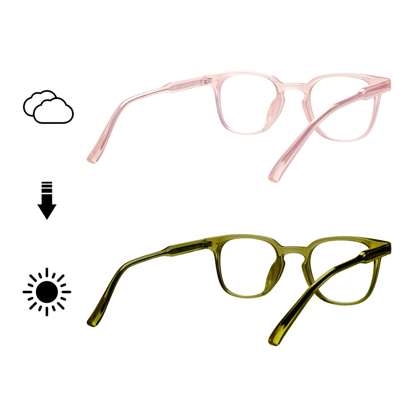 Jazmin Rectangle Transition Eyeglasses