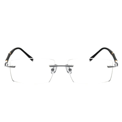 Xavier Rectangle Rimless Glasses