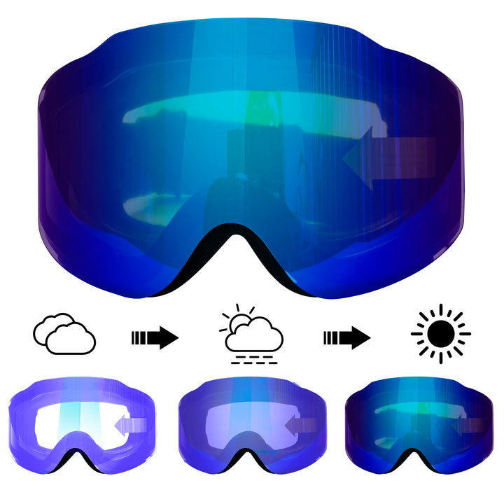 ski goggles transition lenses Ezra Prescription Photochromic Ski Goggles – Optical Factor