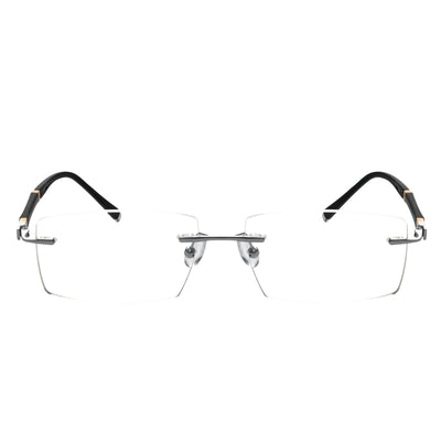 Adam Rectangle Rimless Glasses