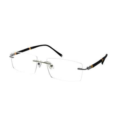 Adam Rectangle Rimless Glasses