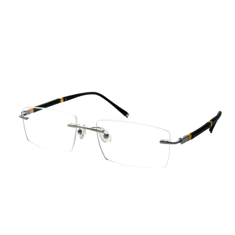 Adam Rectangle Rimless Glasses