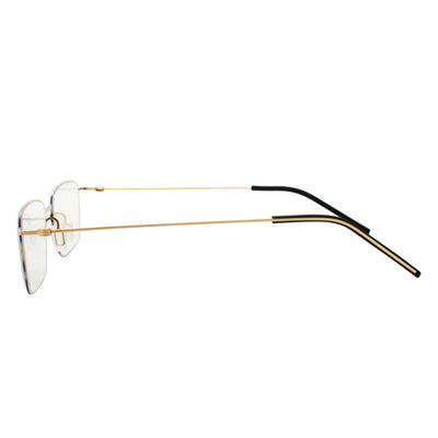 Fisher Rectangle Rimless Glasses
