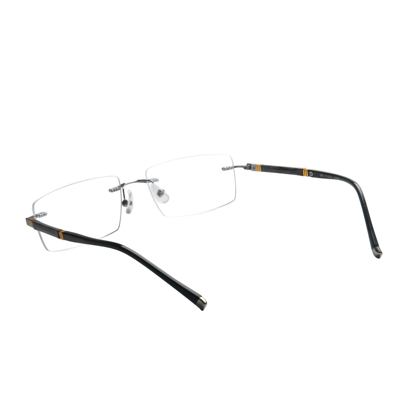 Adam Rectangle Rimless Glasses