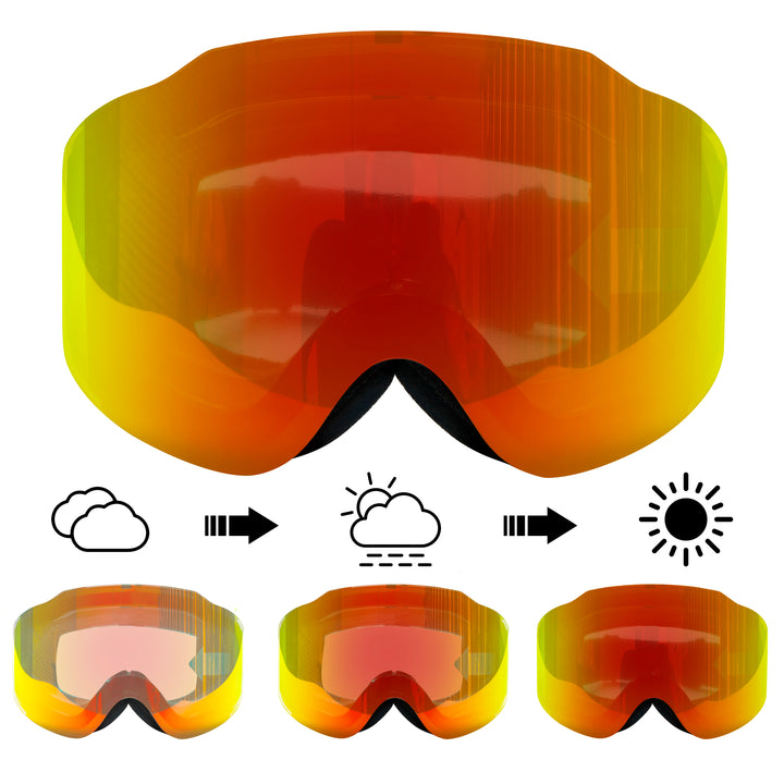 ski goggles transition lenses Ezra Prescription Photochromic Ski Goggles – Optical Factor