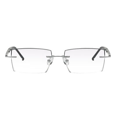 Rocky Rectangle Rimless Glasses