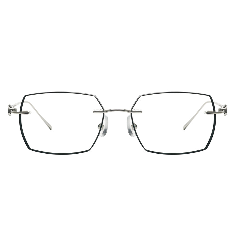 Brendan Rectangle Rimless Glasses