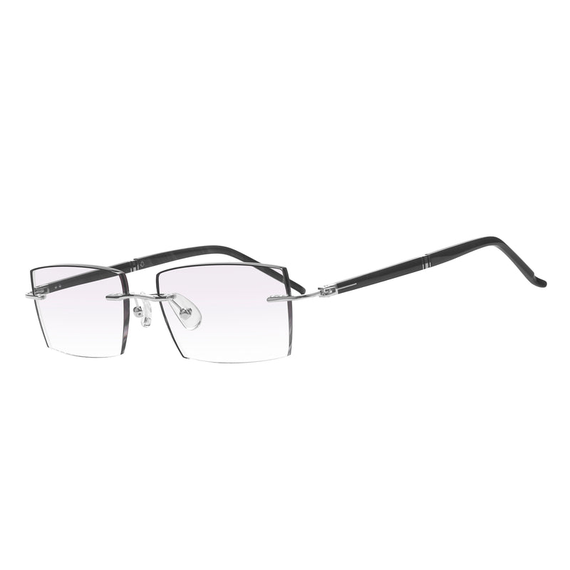 Rocky Rectangle Rimless Glasses