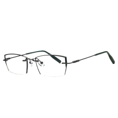 Demetrius Rectangle Rimless Glasses