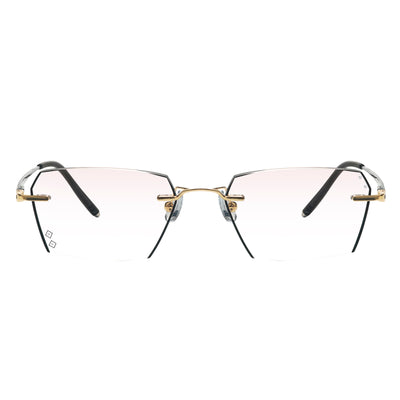 Eiden Geometric  Rimless Glasses