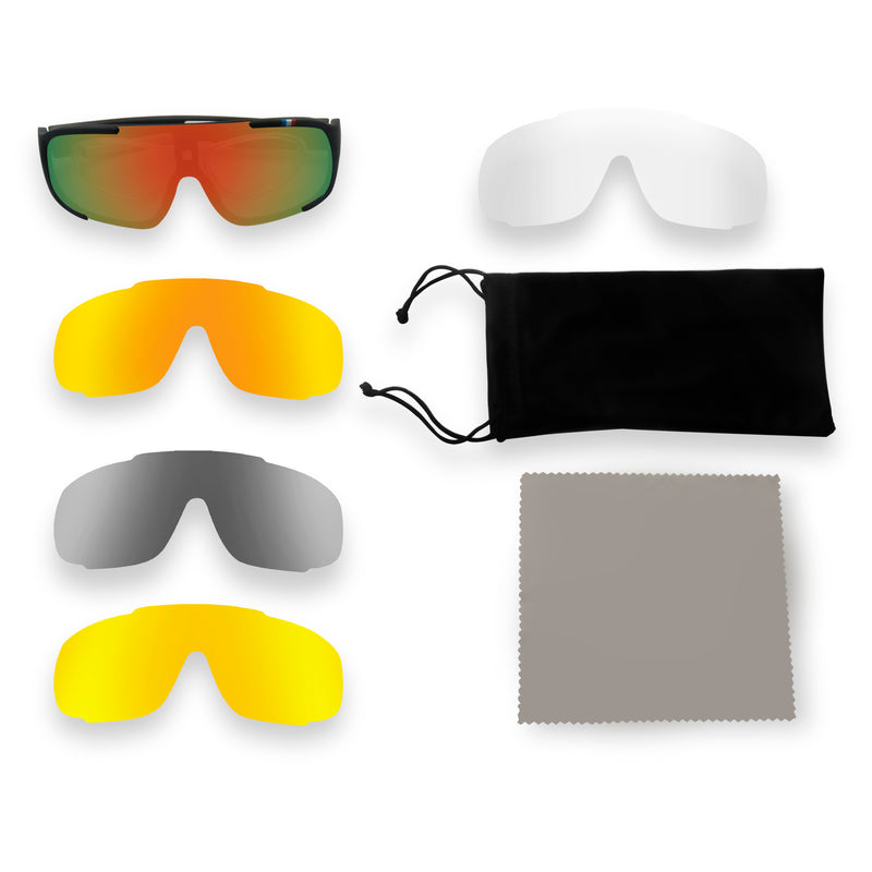 Oliver  Rectangle Acetate Prescription Cycling Sport Sunglasses Kit